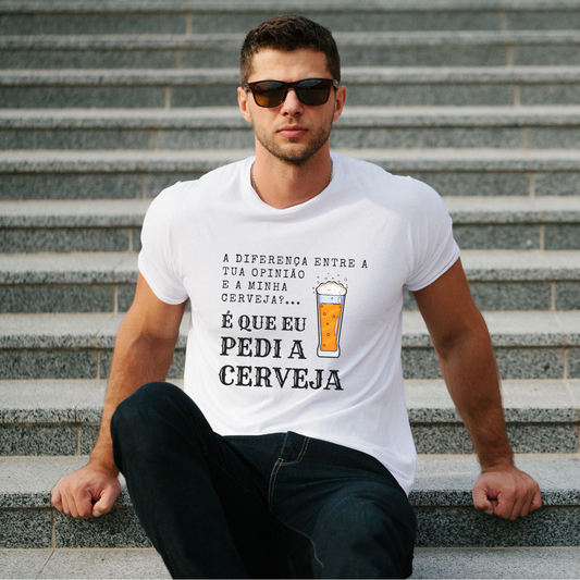 T-shirt Masculina - "Eu pedi a Cerveja!"